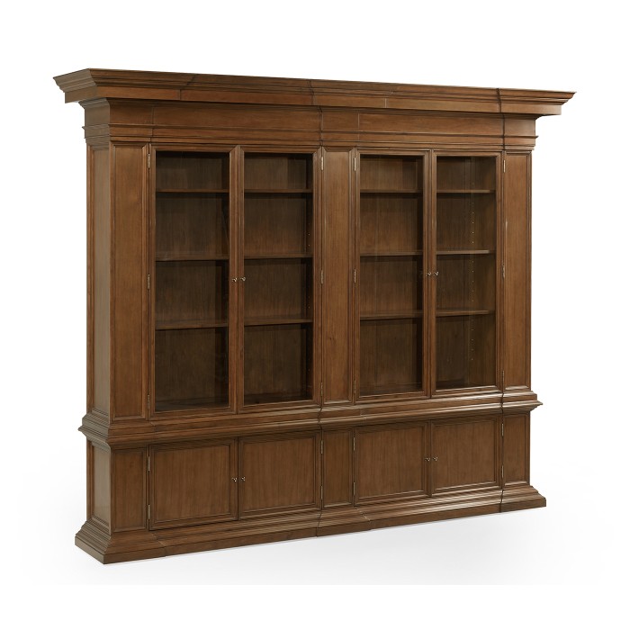 Venetian English Mahogany Bookcase