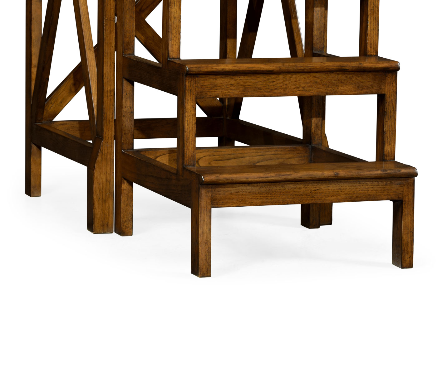 Decorative Warm Chestnut Library Stairs