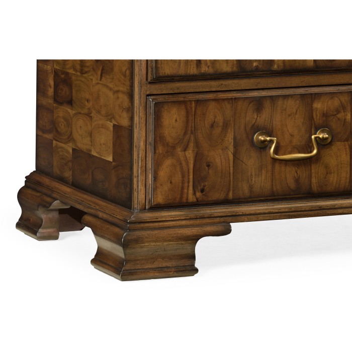 Chippendale Honey Walnut Chest of Drawers