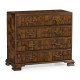 Chippendale Honey Walnut Chest of Drawers