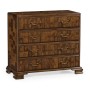 Chippendale Honey Walnut Chest of Drawers