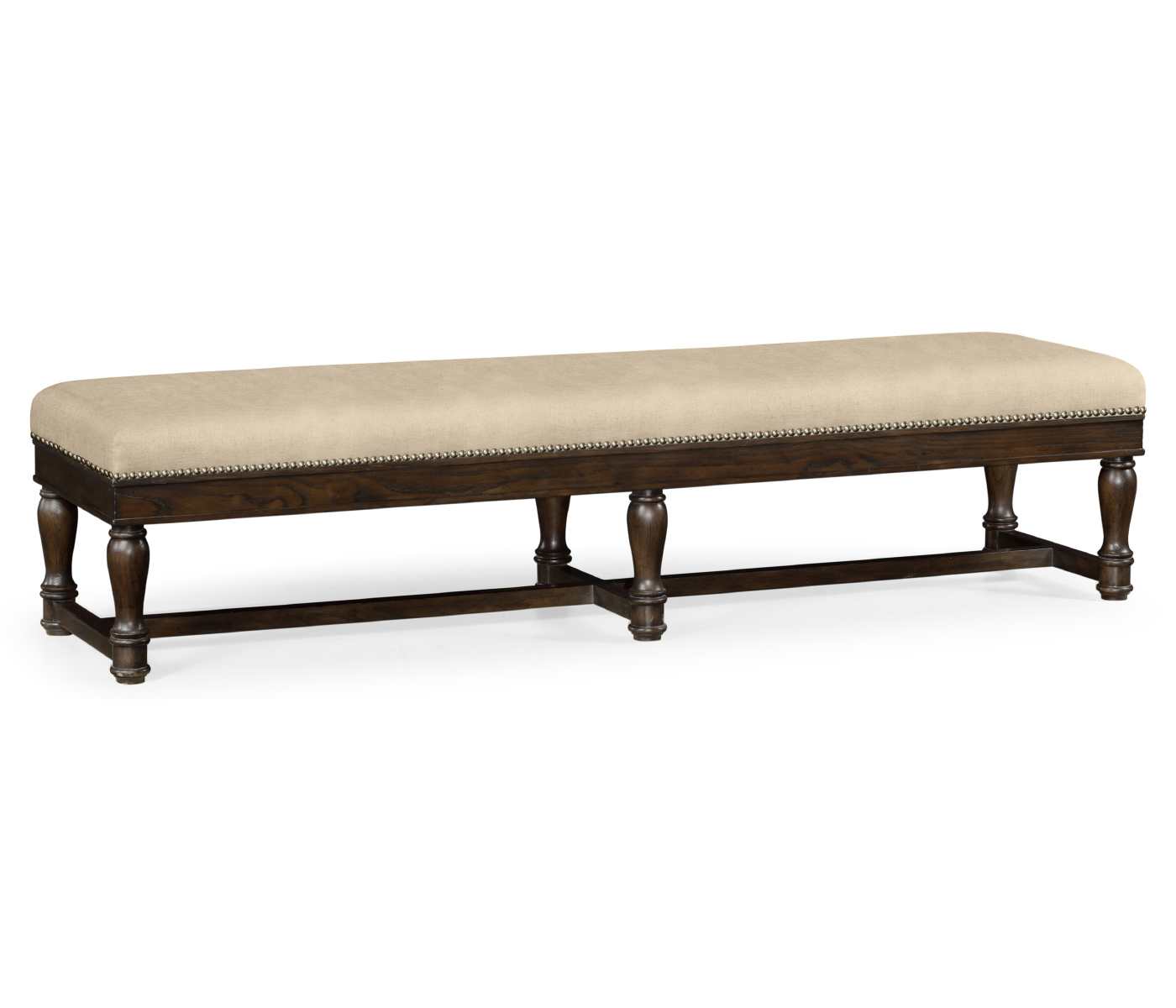 Low Rectangular Rich Chestnut Bench
