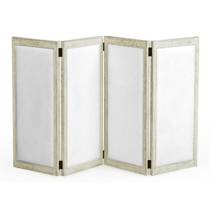 Light Grey Oak Screen, Upholstered in COM