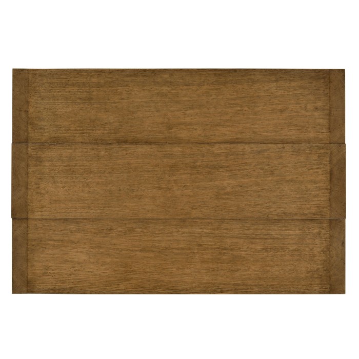 Low Rectangular Brushed Medium Brown Oak Coffee Table
