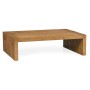Low Rectangular Brushed Medium Brown Oak Coffee Table