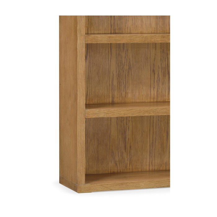 Brushed Medium Brown Oak Bookcase
