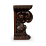 Hand Carved Rich Chestnut Corbel End Table