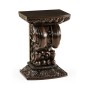 Hand Carved Rich Chestnut Corbel End Table