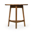 Round Honey Walnut Cricket End Table