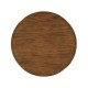 Round Honey Walnut Cricket End Table