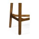 Round Honey Walnut Cricket End Table
