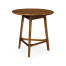Round Honey Walnut Cricket End Table