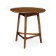 Round Honey Walnut Cricket End Table