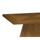Square Brushed Medium Brown Oak End Table