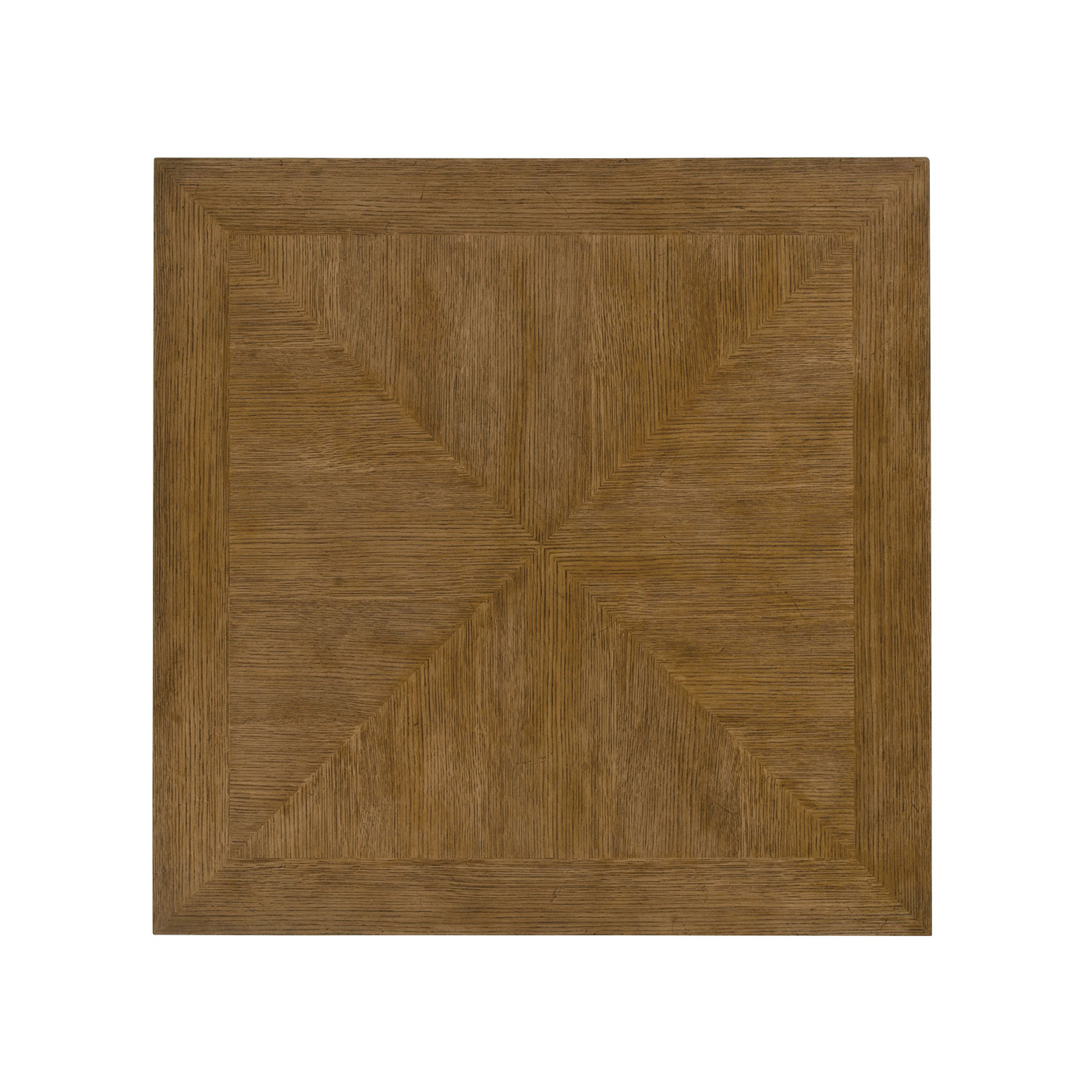 Square Brushed Medium Brown Oak End Table