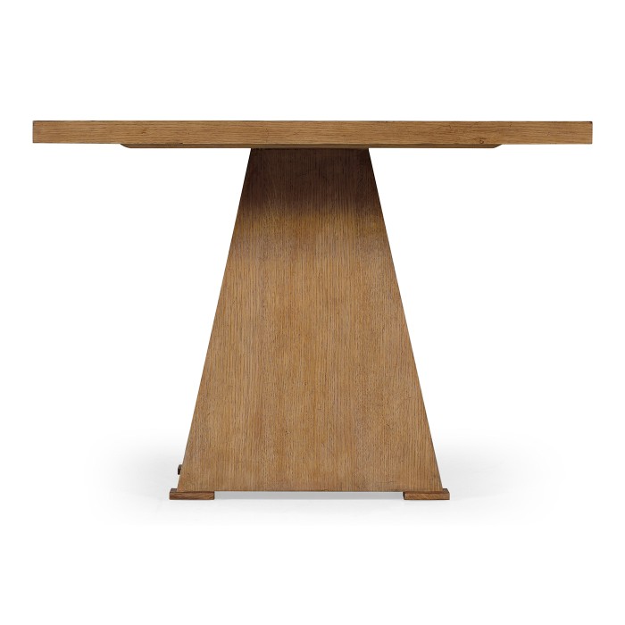 Square Brushed Medium Brown Oak End Table