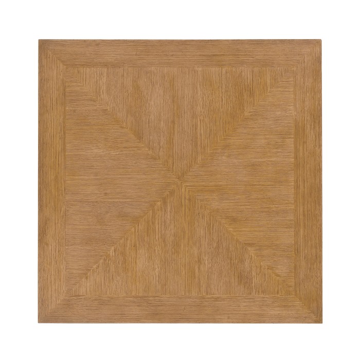 Square Brushed Medium Brown Oak End Table