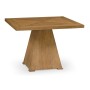 Square Brushed Medium Brown Oak End Table