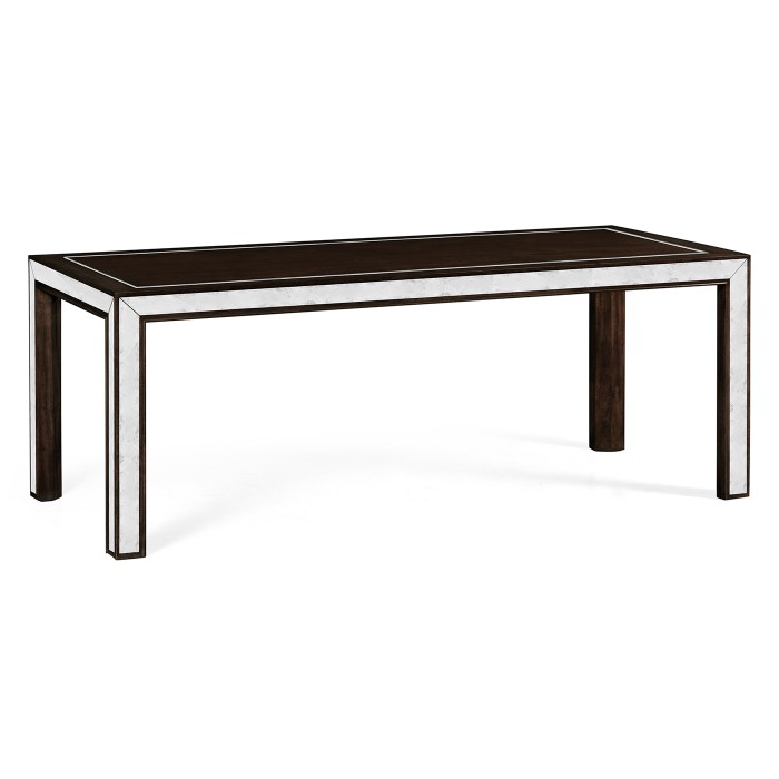 Ebonised & Mirror Parson Dining Table 80