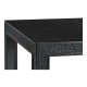 Ebonised & Rattan Parson Dining Table 80