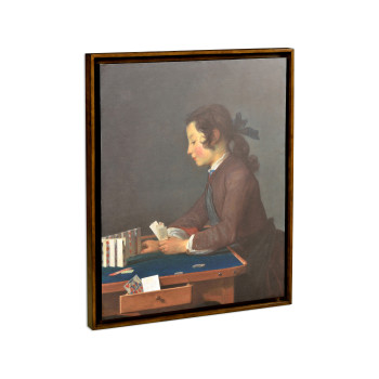 House of Cards Painting on a Honey Walnut Frame