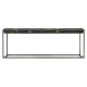 Rectangular Iron Cocktail Table with a Black Marble Top