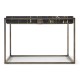 Rectangular Iron Cocktail Table with a Black Marble Top
