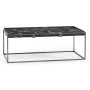Rectangular Iron Cocktail Table with a Black Marble Top