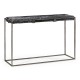 Rectangular Iron Console Table with a Black Marble Top