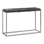Rectangular Iron Console Table with a Black Marble Top