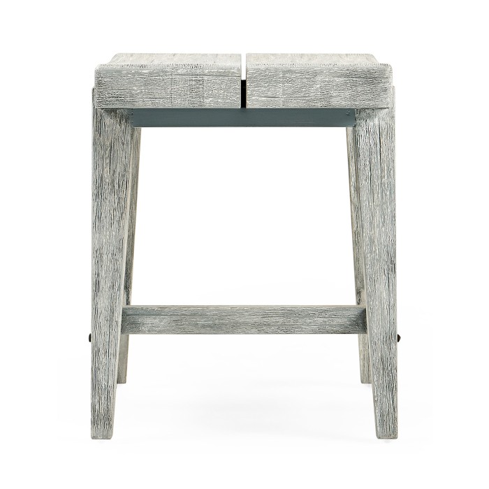 Small Rectangular Cloudy Grey Stool