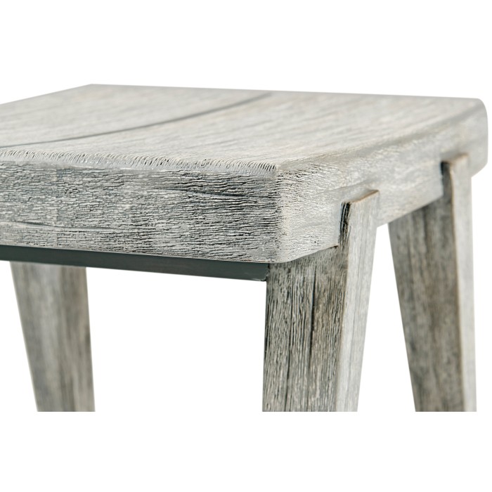 Small Rectangular Cloudy Grey Stool