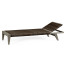 Grey & Rattan Chaise Lounge with Cushion