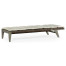 Grey & Rattan Chaise Lounge with Cushion