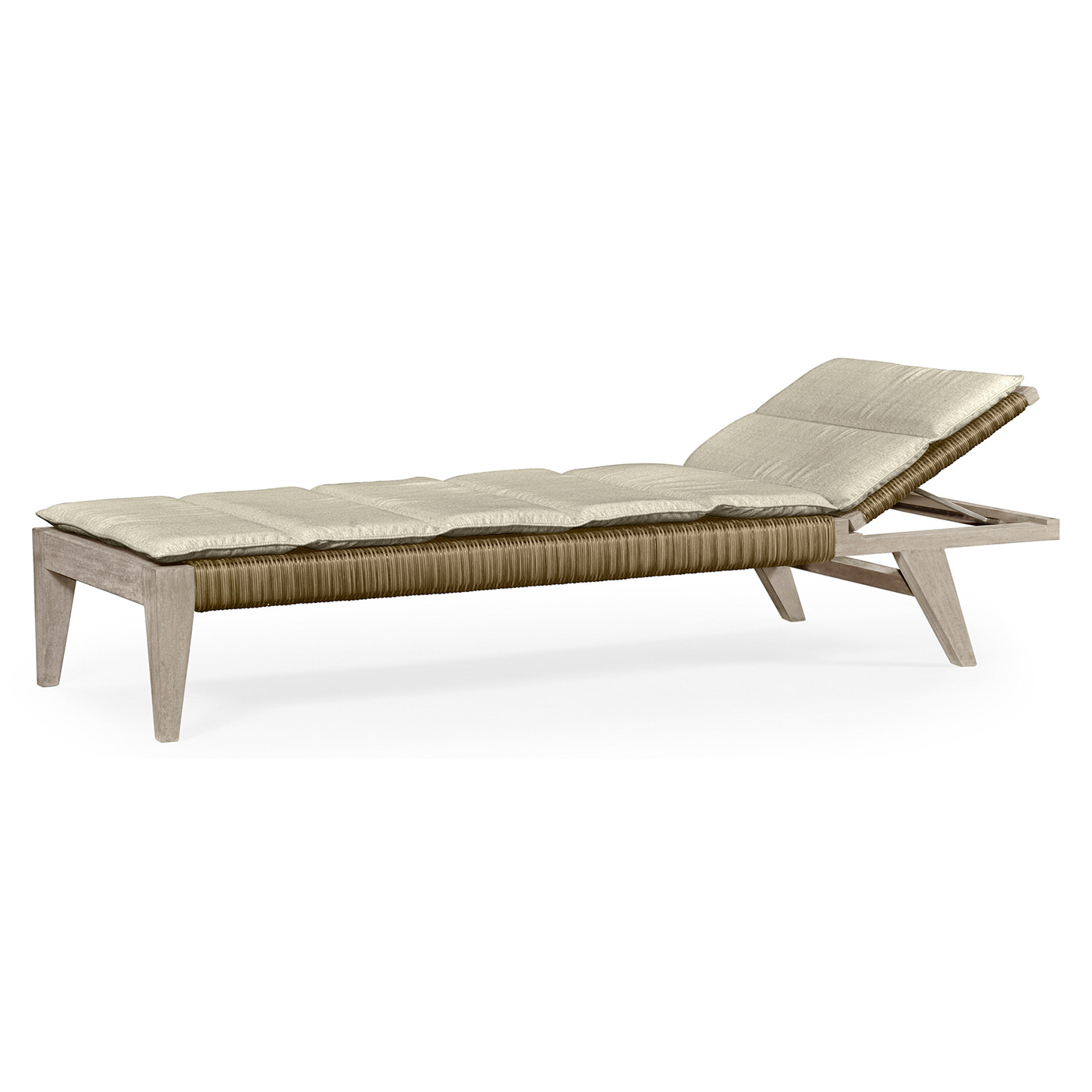 Navajo Sand & Rattan Chaise Lounge with Cushion