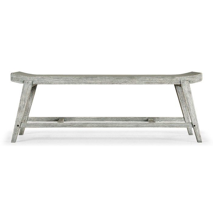 Rectangular Cloudy Grey Bench