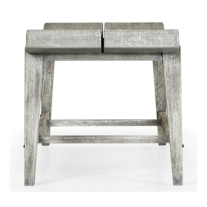 Rectangular Cloudy Grey Bench
