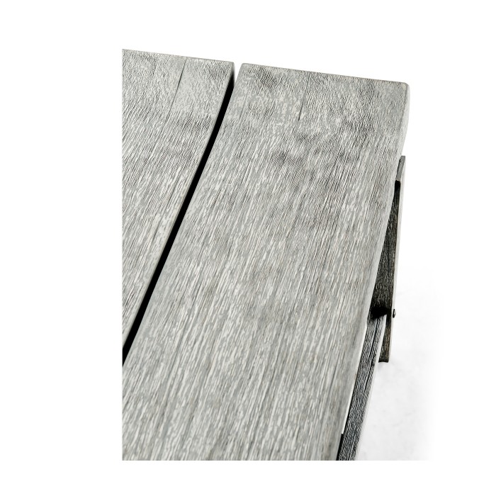 Rectangular Cloudy Grey Bench