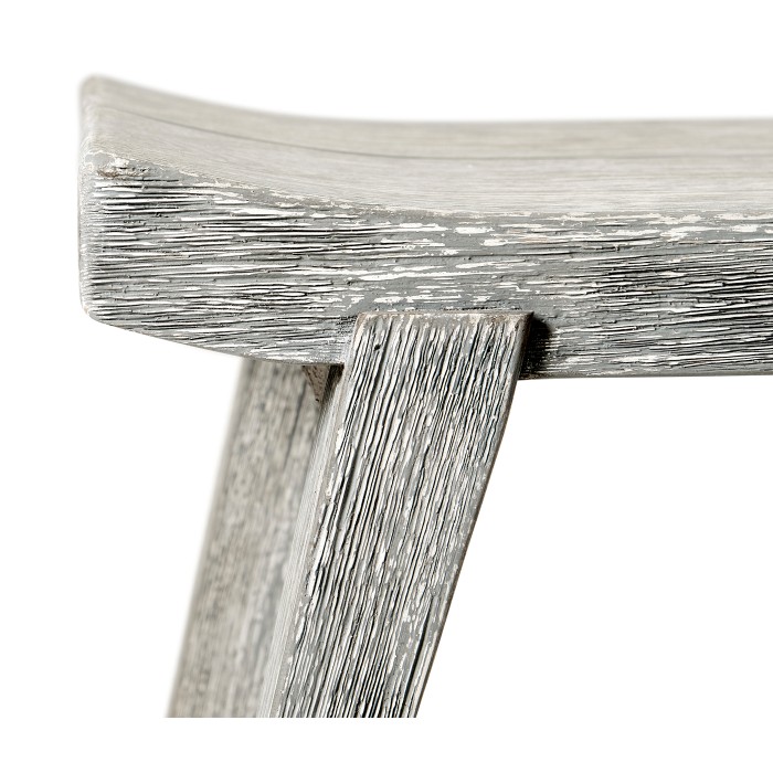 Rectangular Cloudy Grey Bench