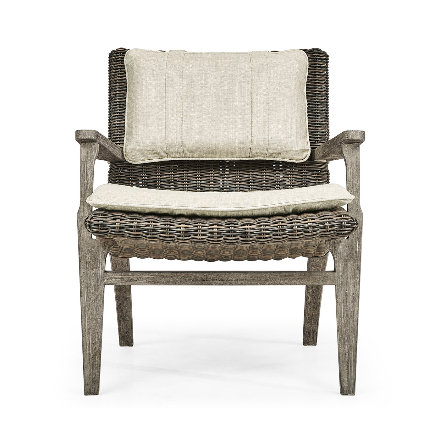 Hampton Grey & Rattan Lounge Chair