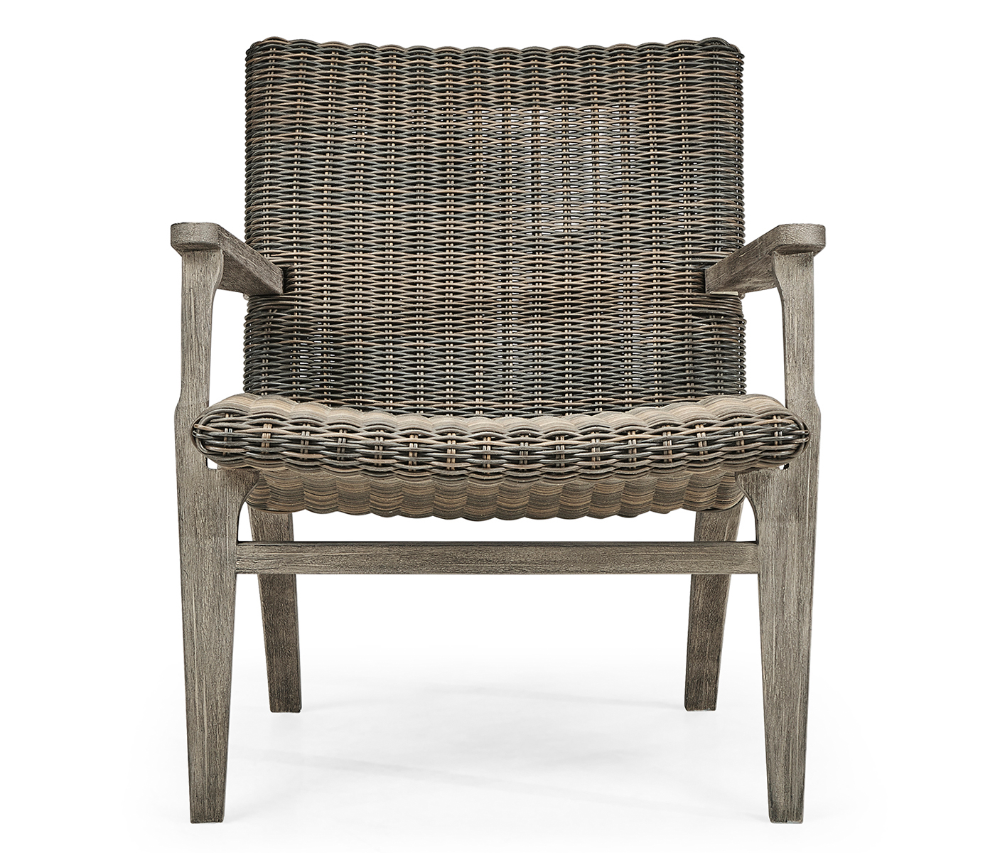 Hampton Grey & Rattan Lounge Chair