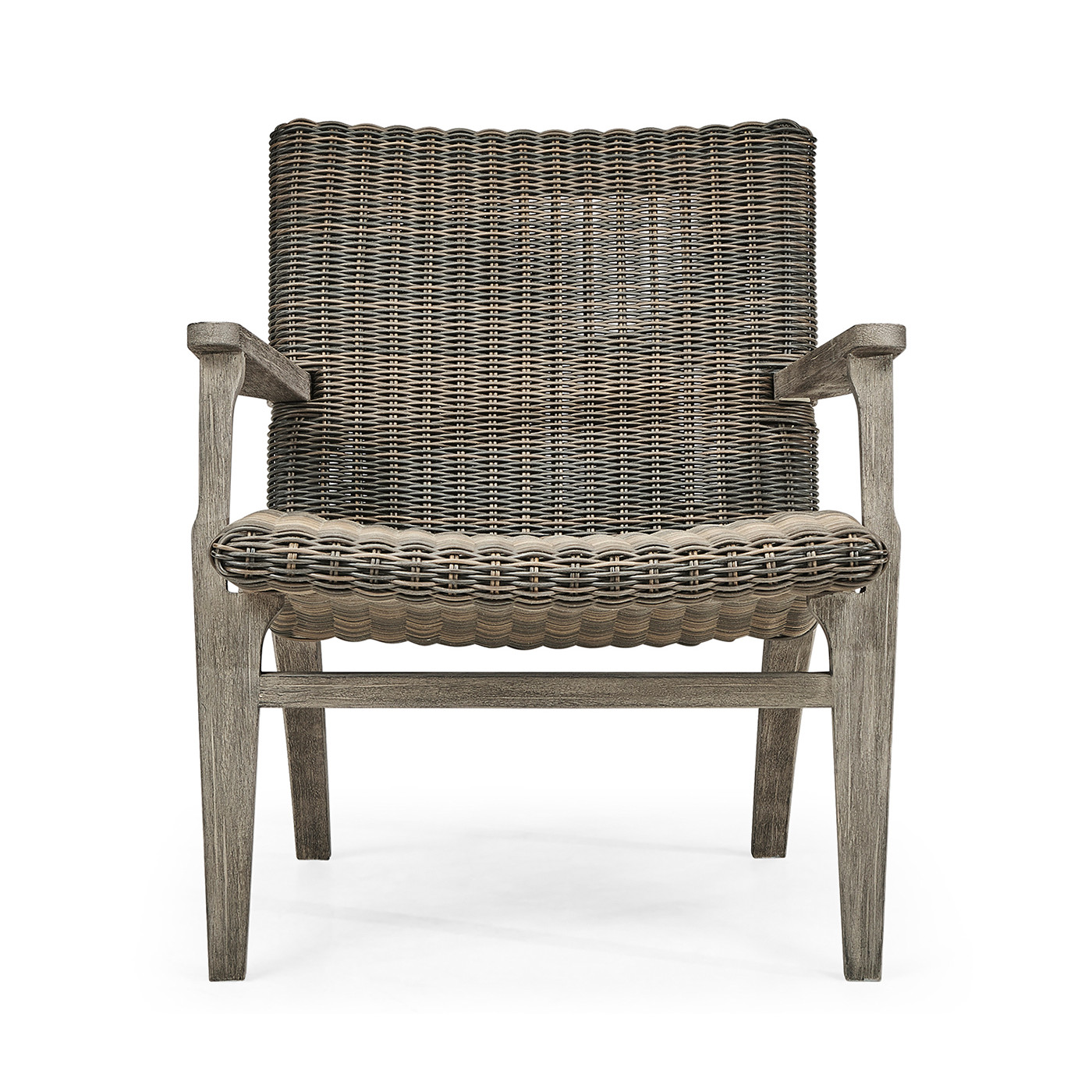 Hampton Grey & Rattan Lounge Chair