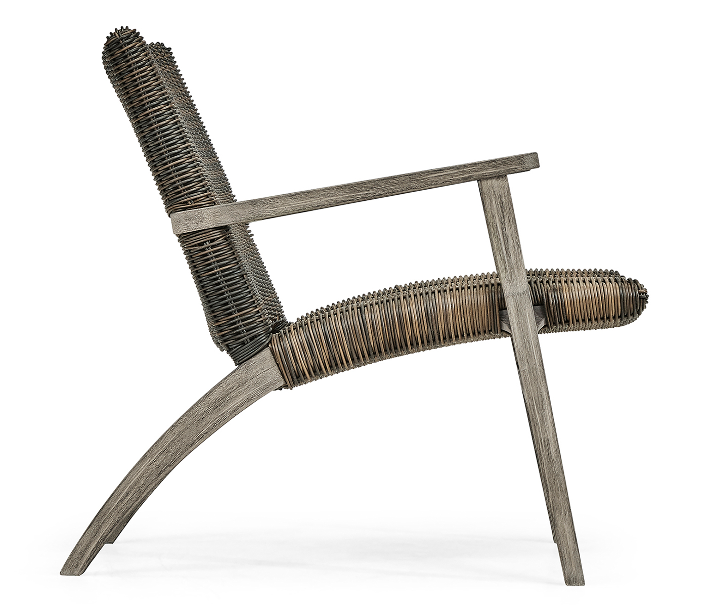 Hampton Grey & Rattan Lounge Chair
