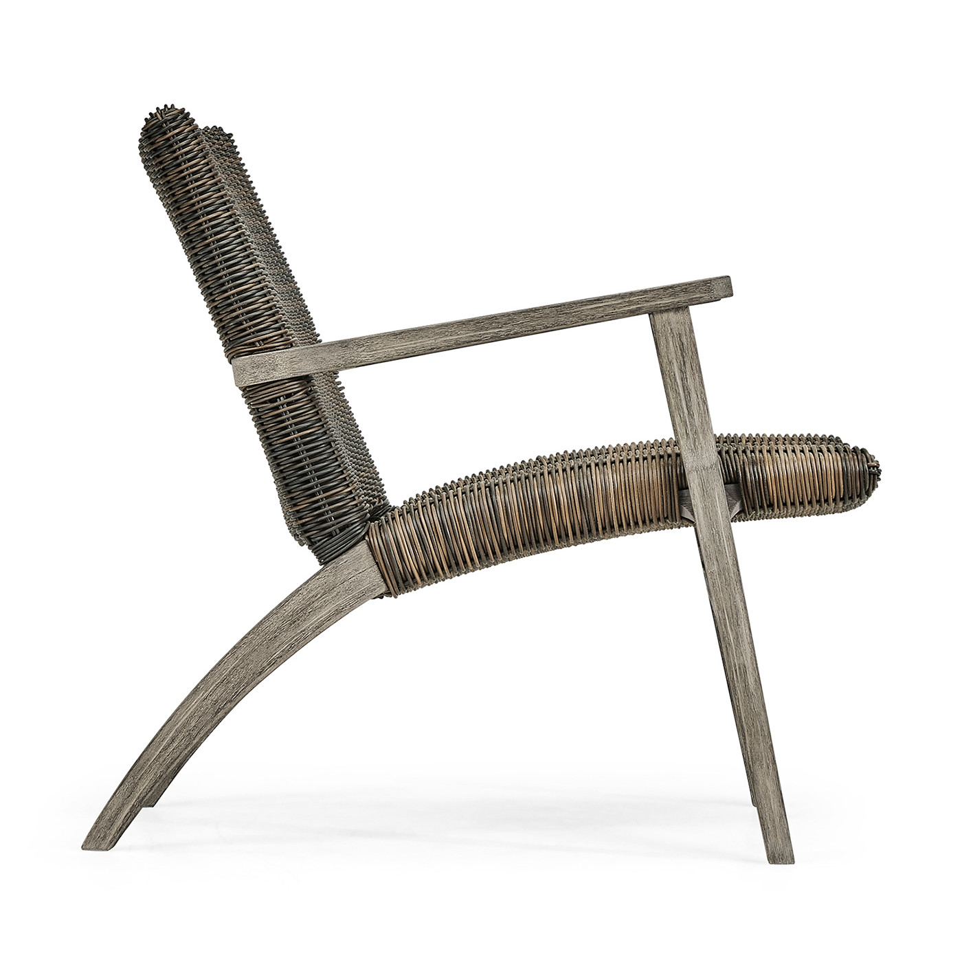 Hampton Grey & Rattan Lounge Chair