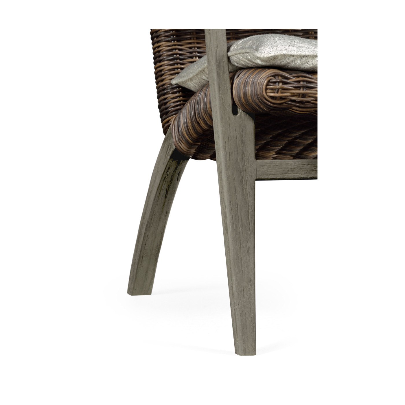 Hampton Grey & Rattan Lounge Chair