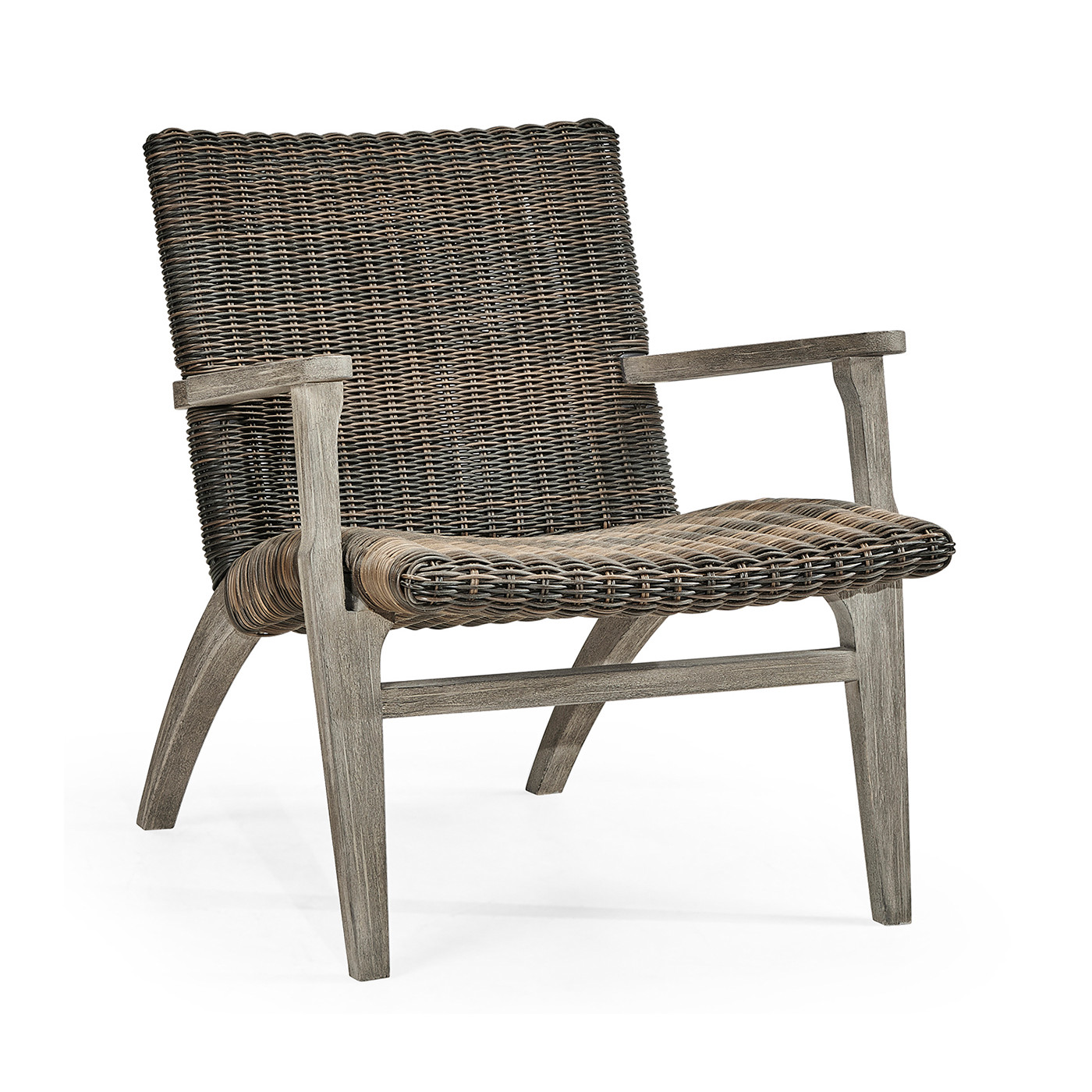 Hampton Grey & Rattan Lounge Chair