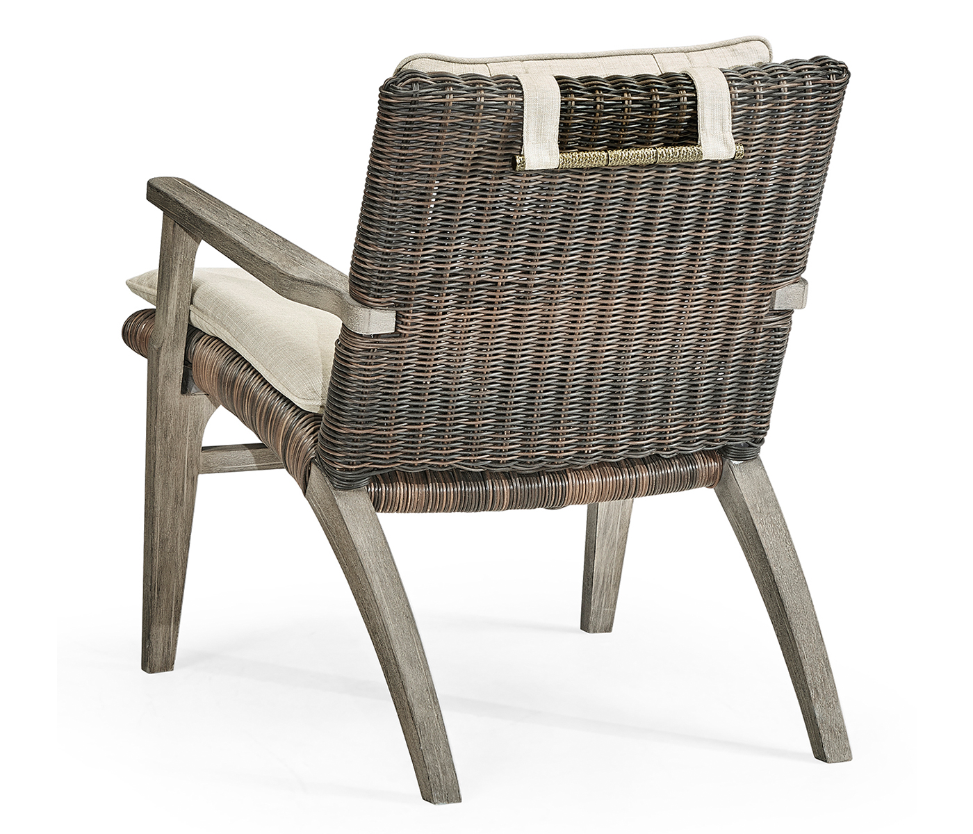 Hampton Grey & Rattan Lounge Chair