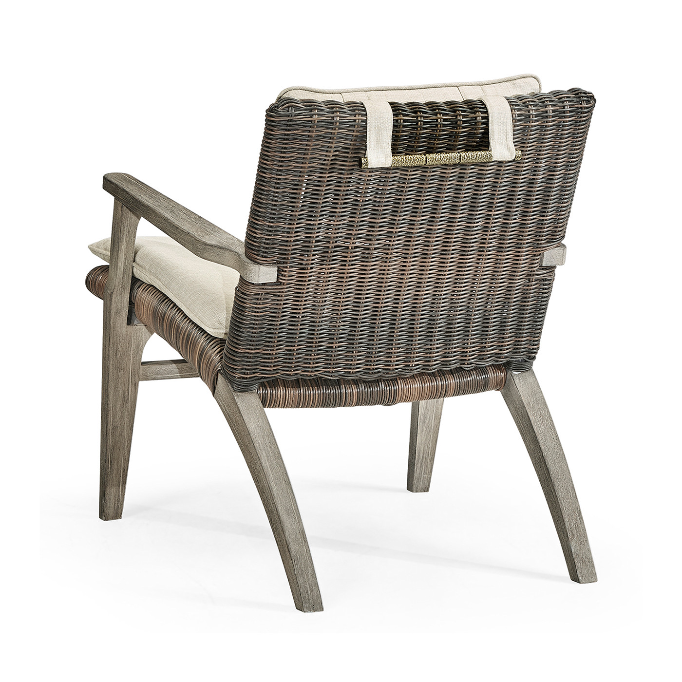 Hampton Grey & Rattan Lounge Chair