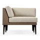 Tan Rattan Left Two-Seat Sofa Sectional 67