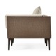 Tan Rattan Left Two-Seat Sofa Sectional 67